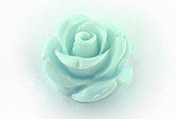 pale turquoise acrylic rose 15mm