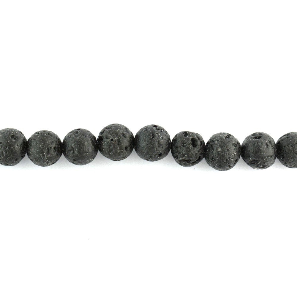 10mm Black Lava Beads - The Bead Shop Nottingham Ltd