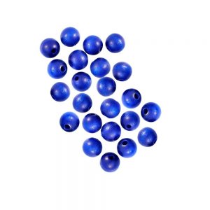 10mm blue round wooden beads