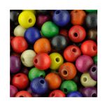 10mm mixed coloured wooden beads