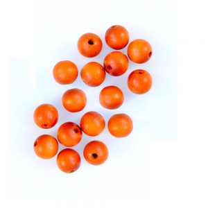 10mm orange round wooden beads