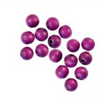 10mm purple round wooden beads