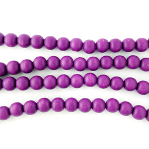  10mm Purple Round Wooden Beads