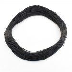 1mm Black Round Leather Cord