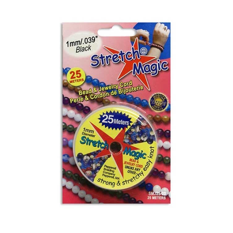 Stretch Magic Elastic 1mm Black 25m - The Bead Shop Nottingham Ltd