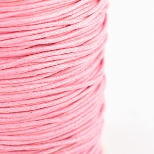 1mm Waxed Cotton Cord Pink - 1m