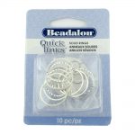 Quicklink Diamond Cut Medium Round Silver Plated