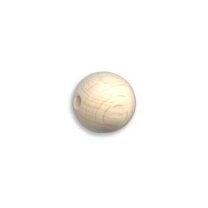 20mm Round Natural Plain Wooden Bead