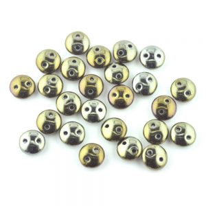 2 Hole Lentil Beads