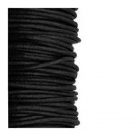 2mm Waxed Cotton Cord Black - 1m