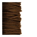 2mm Waxed Cotton Cord Dark Brown - 1m