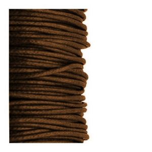 2mm Waxed Cotton Cord Dark Brown - 1m