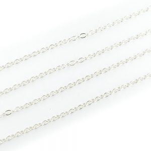 Small Link Cable Chain Silver Plated 3x2mm