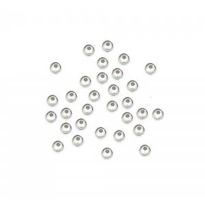 3mm Spacer Bead Silver Plated