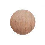 40mm plain natural wooden bead