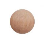 40mm plain natural wooden bead