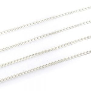 Medium Curb Chain Silver Plated 4x3mm