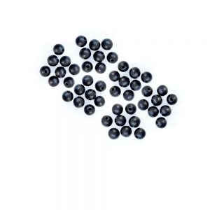 4mm Black Round Wooden Beads