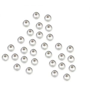 4mm Spacer Bead Silver Plated