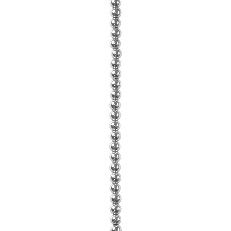 4mm Silver Hematine