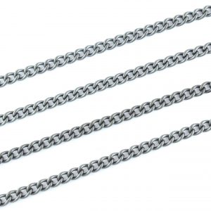 Medium Curb Chain Black Plated 6.5x4.5mm