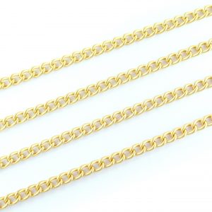 Medium Curb Chain Gold Plated 6.5x4.5mm