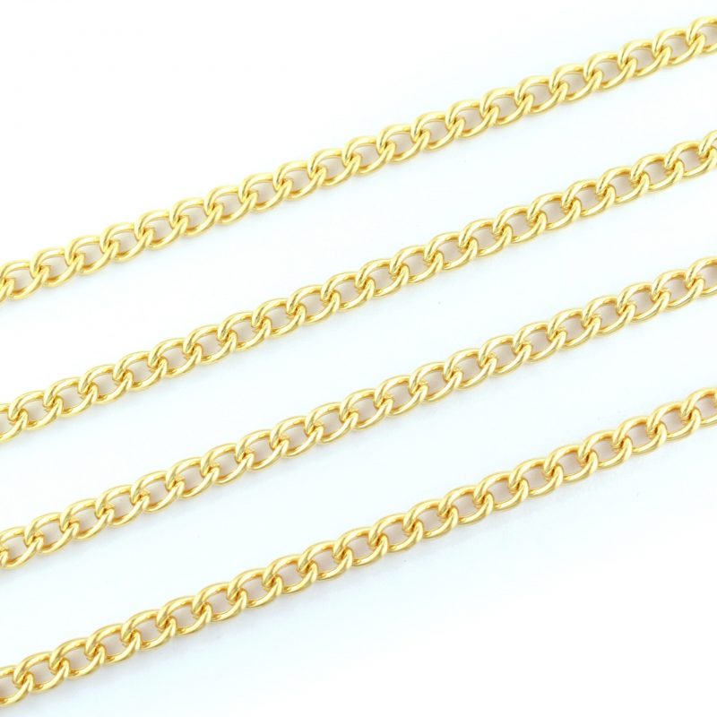 Medium Curb Chain Gold Plated 6.5x4.5mm