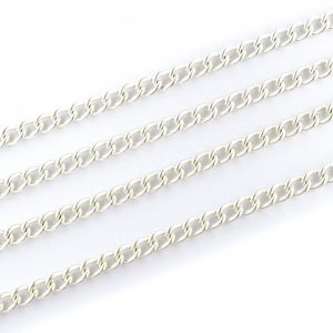 Medium Curb Chain Silver Plated 6.5x4.5mm