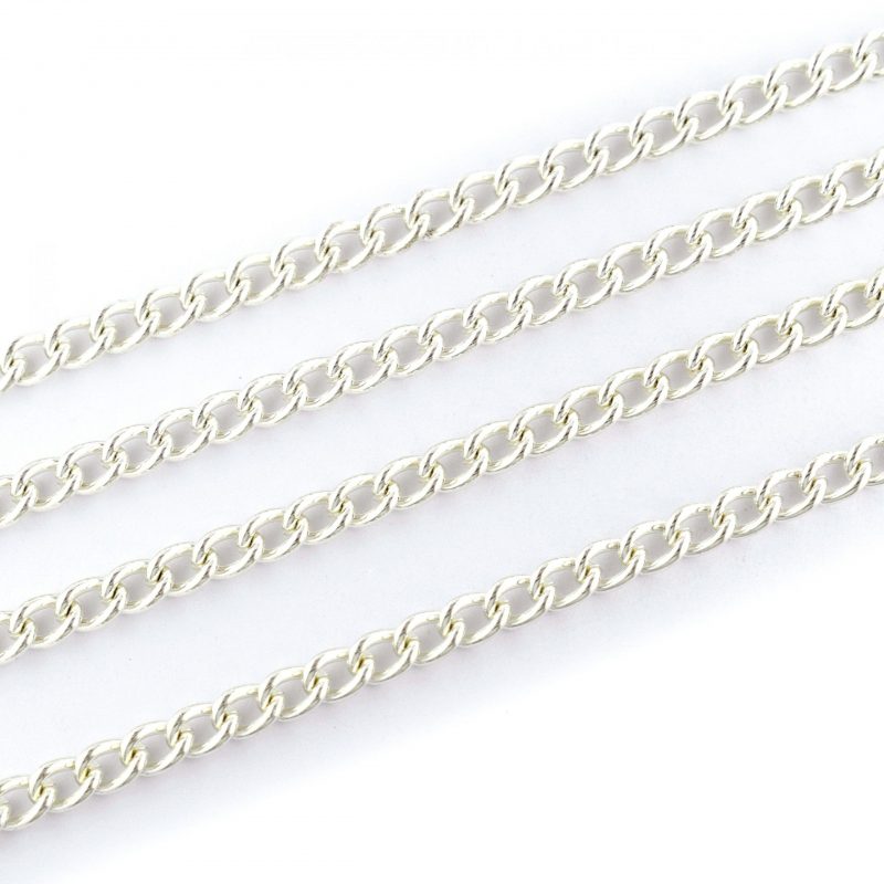 Medium Curb Chain Silver Plated 6.5x4.5mm