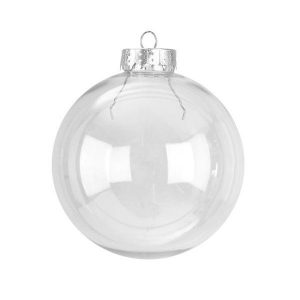 67mm Clear Shatterproof Glass Effect Bauble