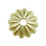 6mm Fluted Cup Bead Cap Gold Plated