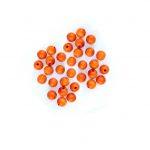 6mm orange round wooden beads