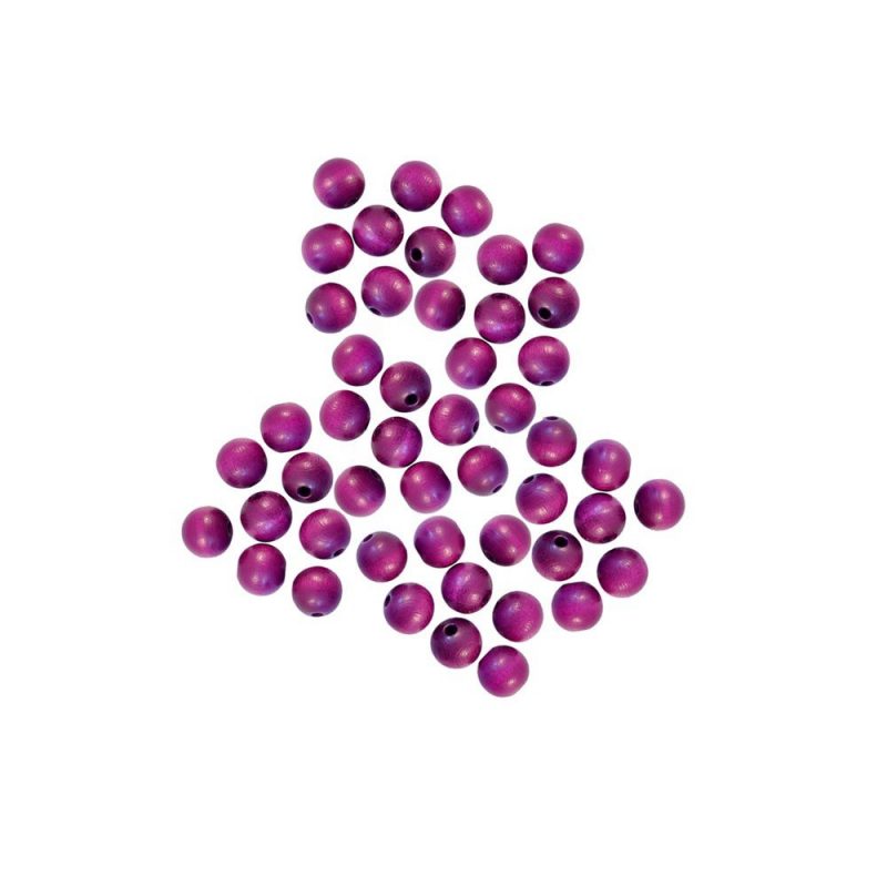 6mm purple round wooden beads