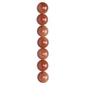 6mm goldstone round semi-precious gemstone beads