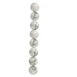 6mm Round Howlite Semi-Precious Beads