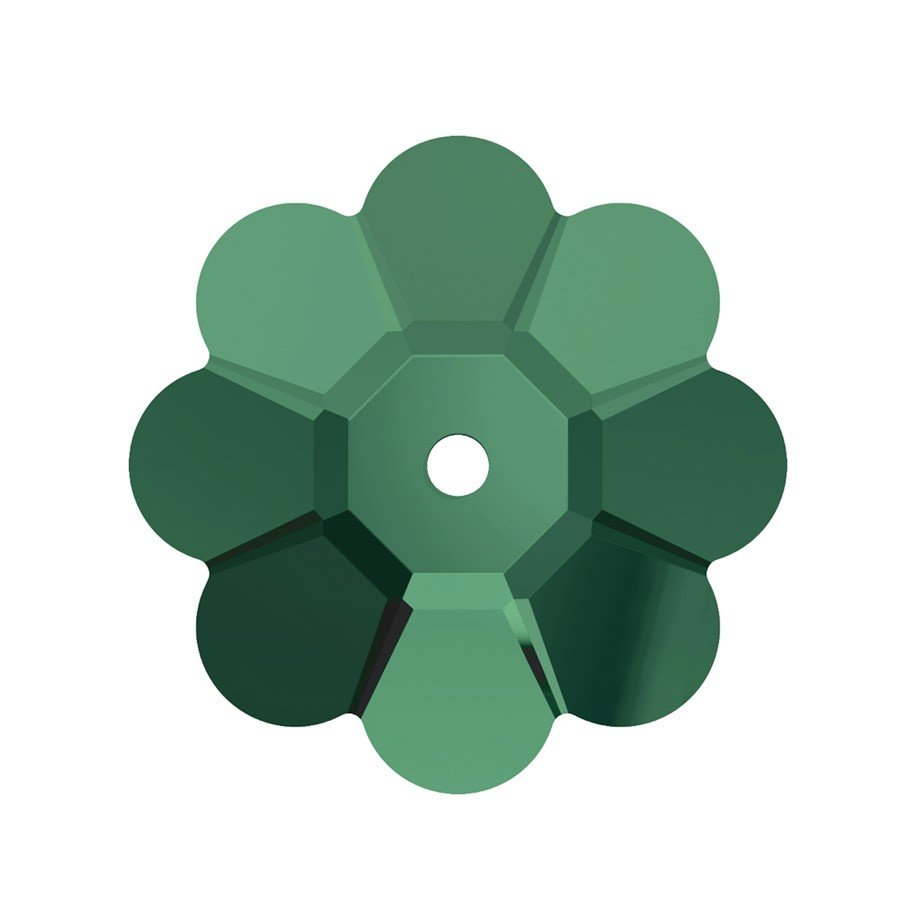 6mm Emerald Sew on Swarovski Flower - The Bead Shop Nottingham Ltd