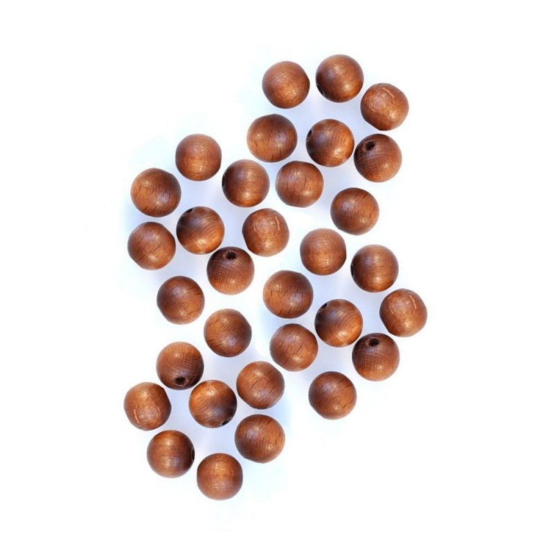 6mm brown round wooden beads