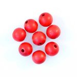 6mm red round wooden beads