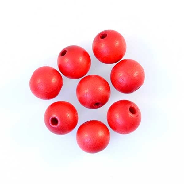 6mm Red Round Wooden Beads - The Bead Shop Nottingham Ltd