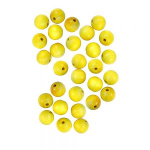 6mm yellow round wooden beads