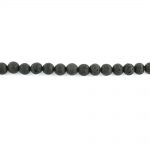 6mm black lava beads