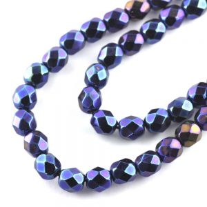 faceted czech glass beads