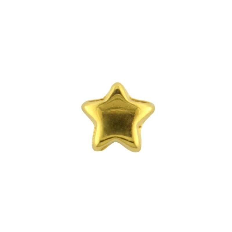 6mm gold plated star spacer bead