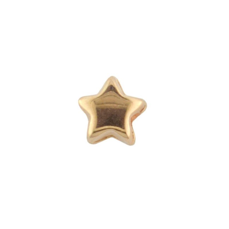 6mm rose gold metal star spacer bead