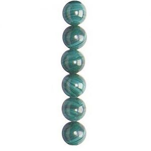 8mm round Malachite semi-precious beads