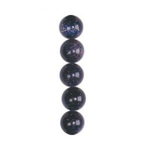 8mm round smooth blue goldstone beads