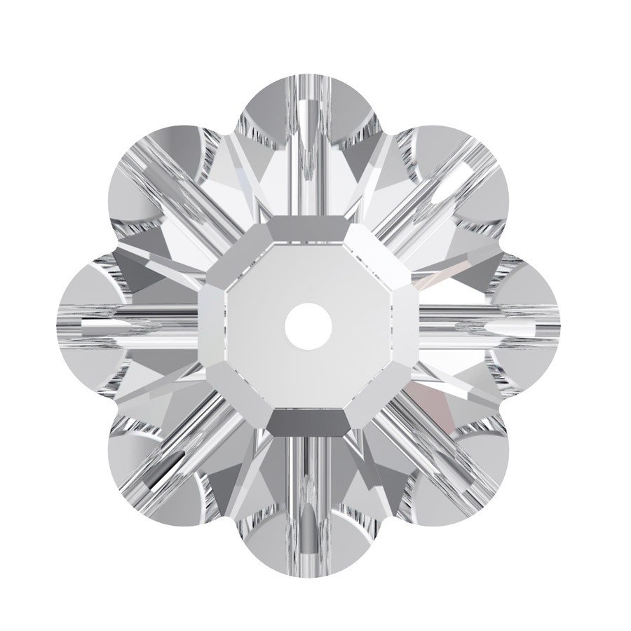 8mm Crystal (Foiled) Sew on Swarovski Flower - The Bead Shop Nottingham Ltd