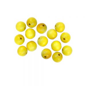 8mm Yellow Round wooden beads