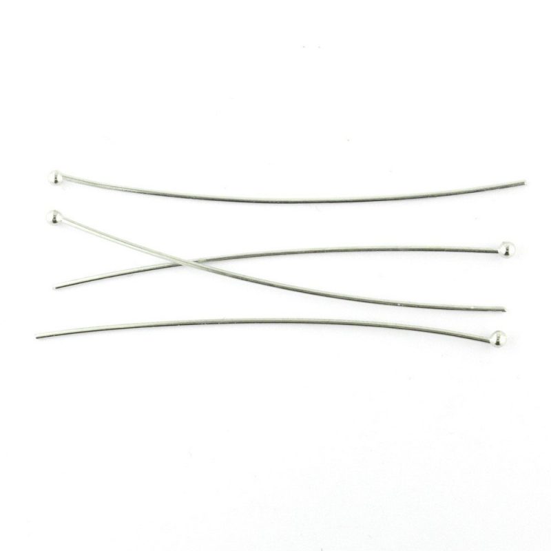 Ball Headpin 50mm Antique Silver