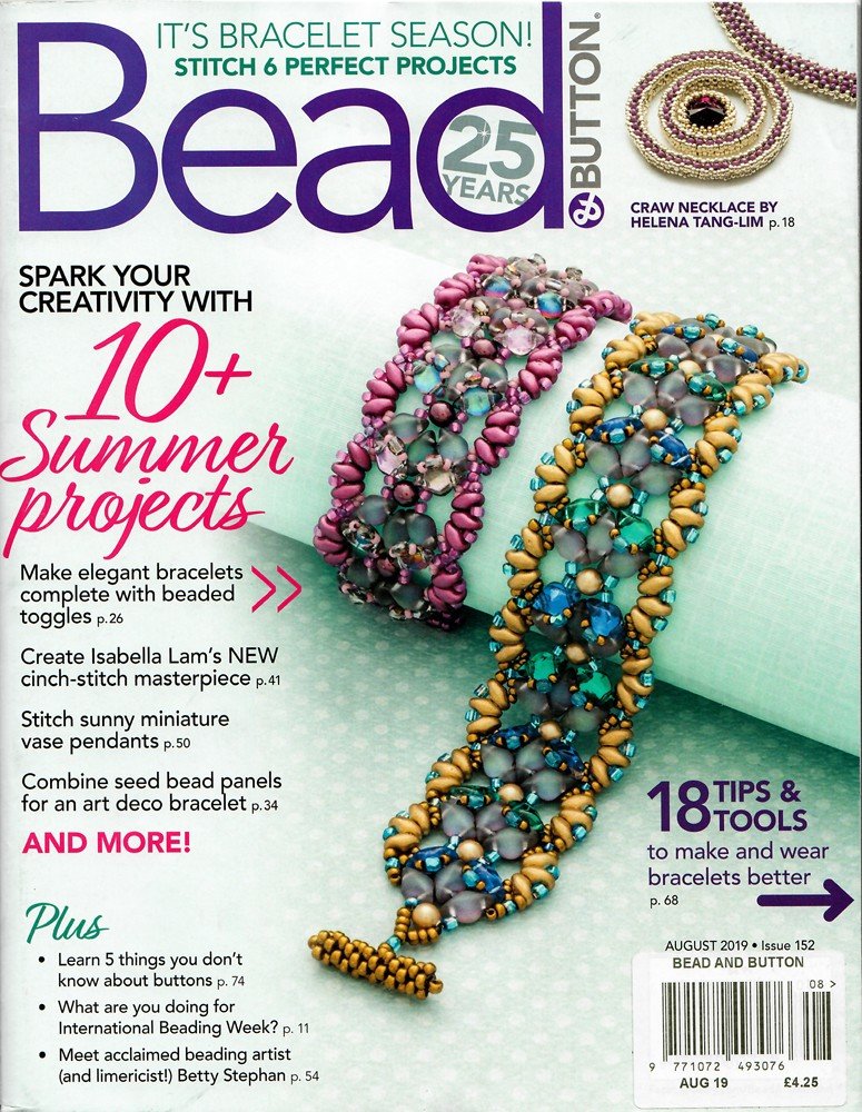 Bead & Button Magazine Issue 152 August 2019 The Bead Shop Nottingham